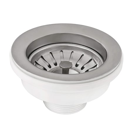 Ruvati Basket Strainer for Thick Fireclay Kitchen Sink Drain Assembly Stainless Steel RVA1039ST